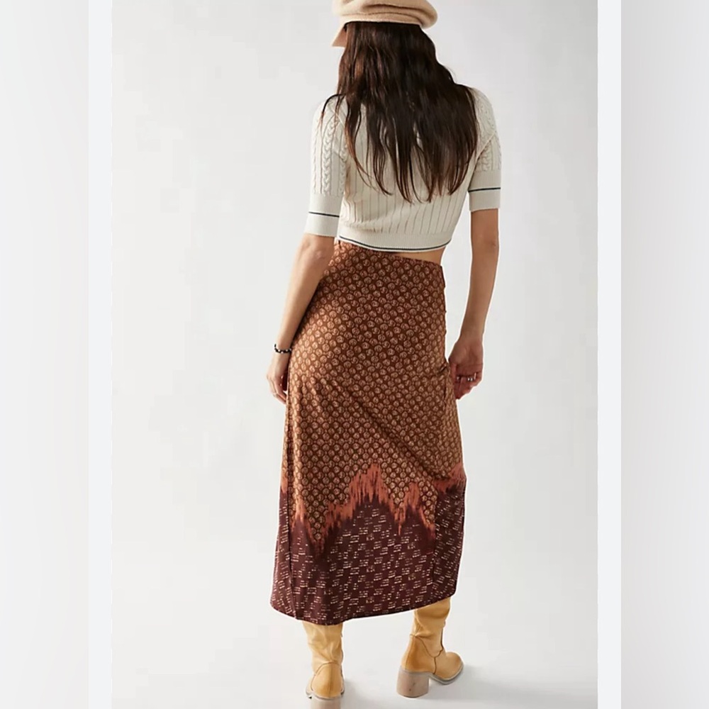 Bohemian Brown Maxi Skirt